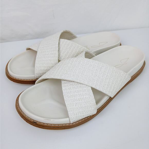 Joie SZ 7.5 Nell White Woven Texture Slide Sandal - Picture 5 of 7